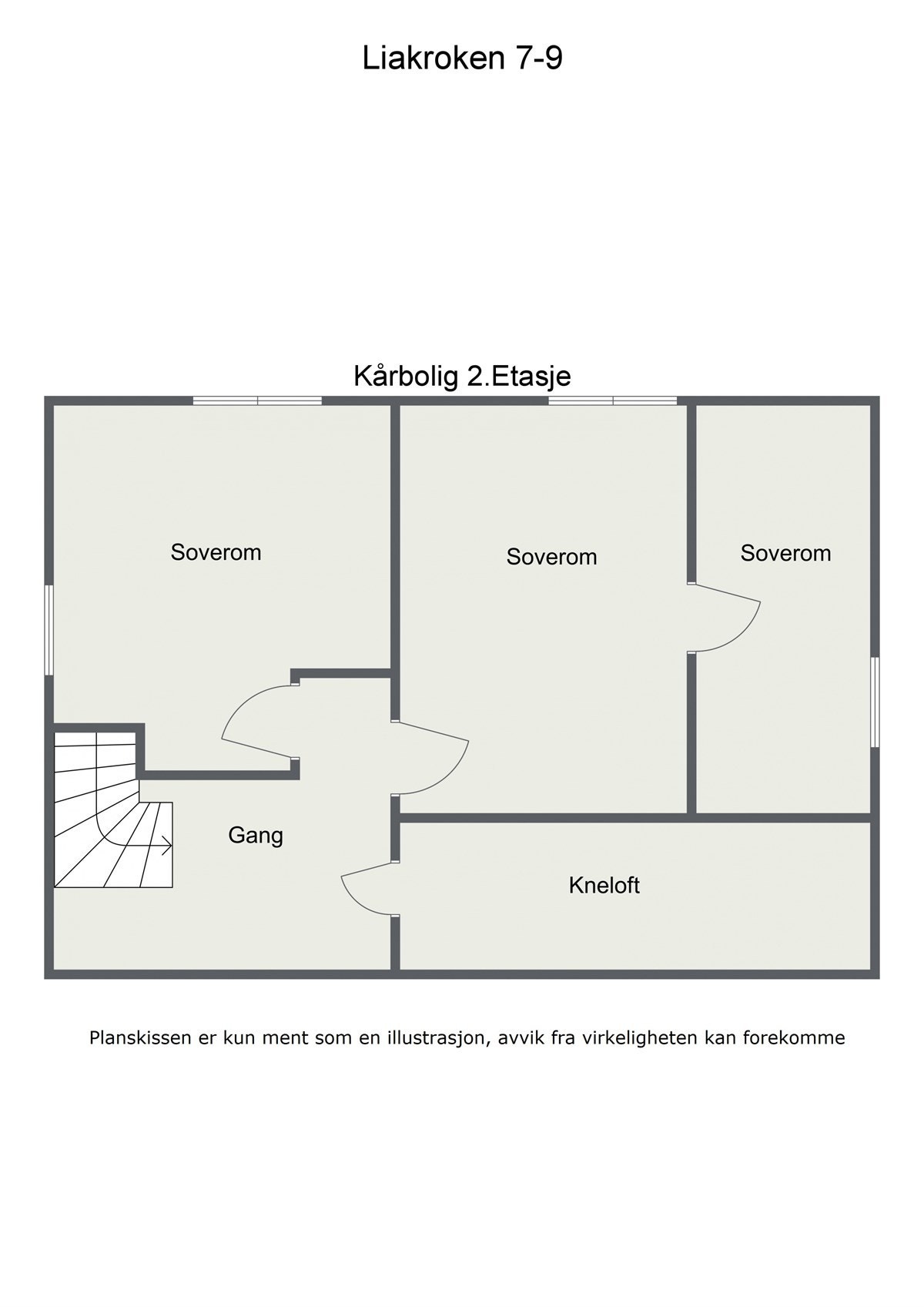 Plantegning 2.Etasje Kårbolig. Galleribilde
