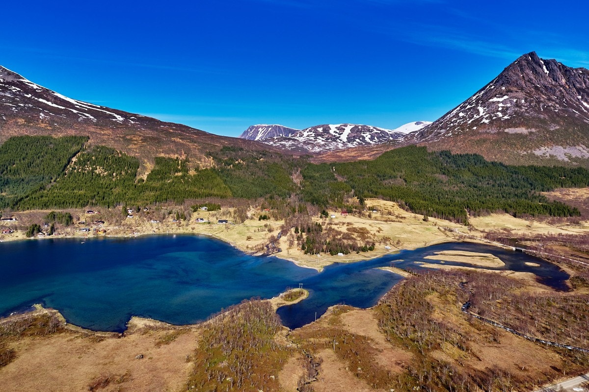 Området sett fra lufta. Galleribilde