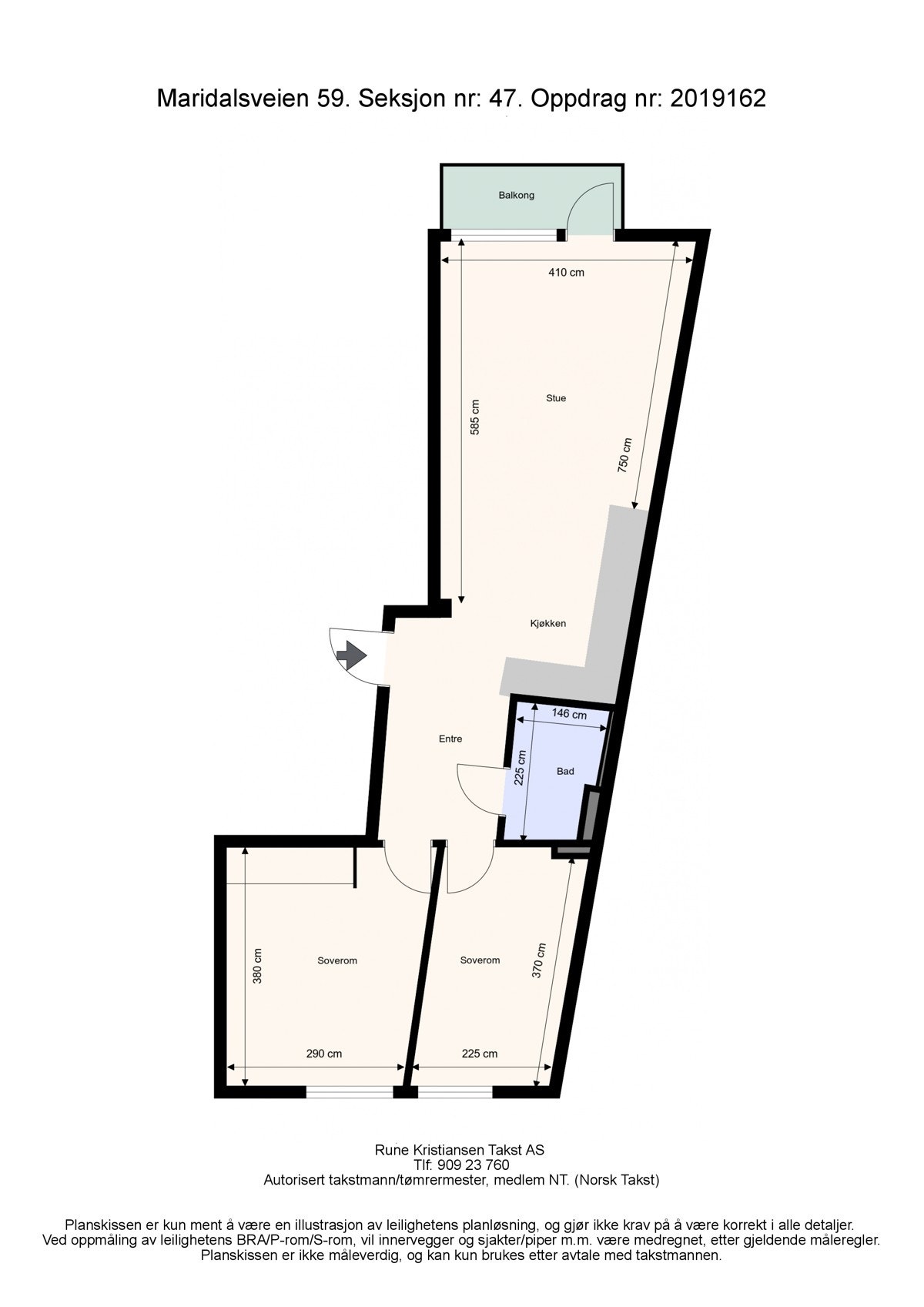 Plantegning Maridalsveien 59. Galleribilde
