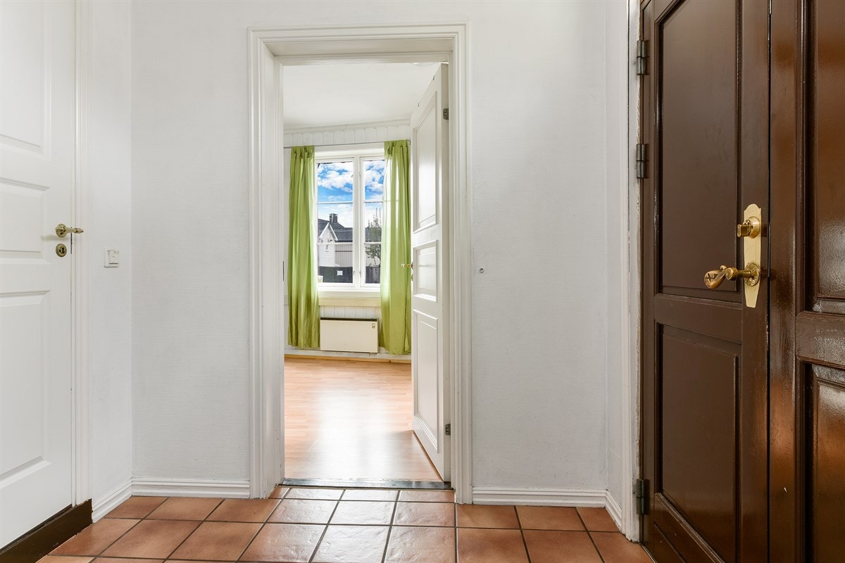 Inngangsparti utleiedel. Galleribilde