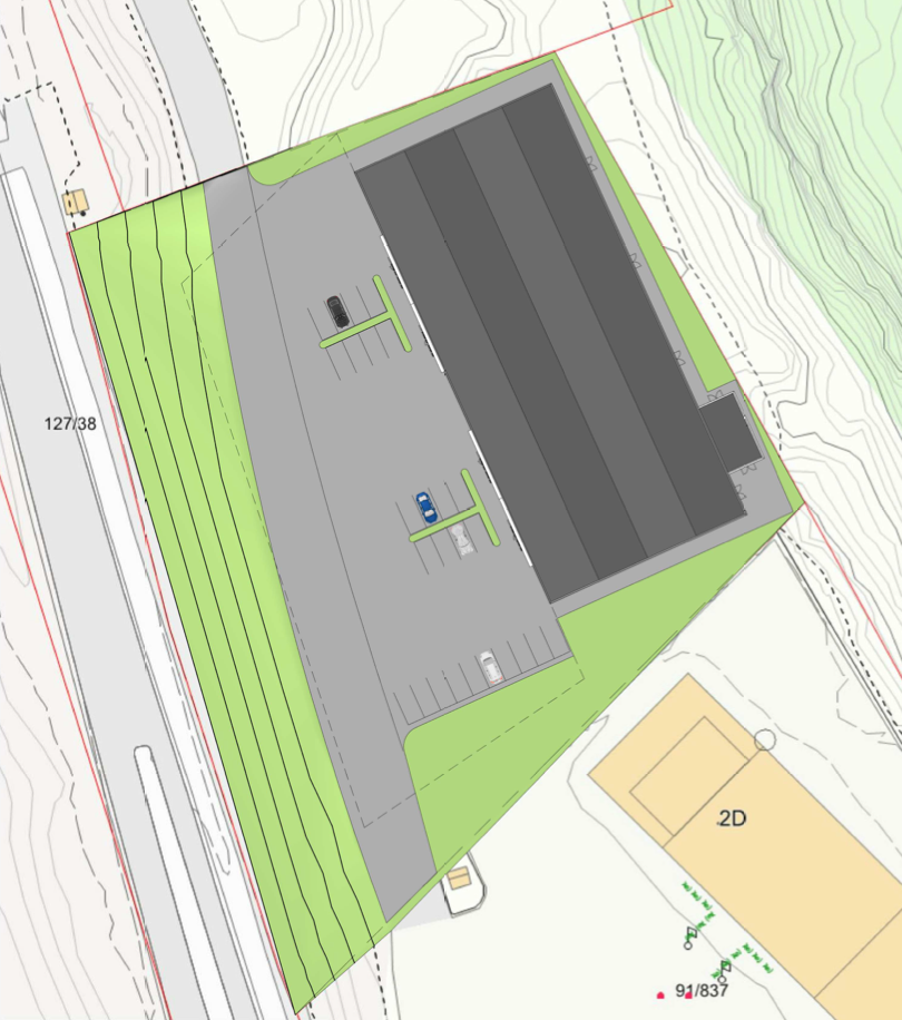 Plassering nær veien Galleribilde