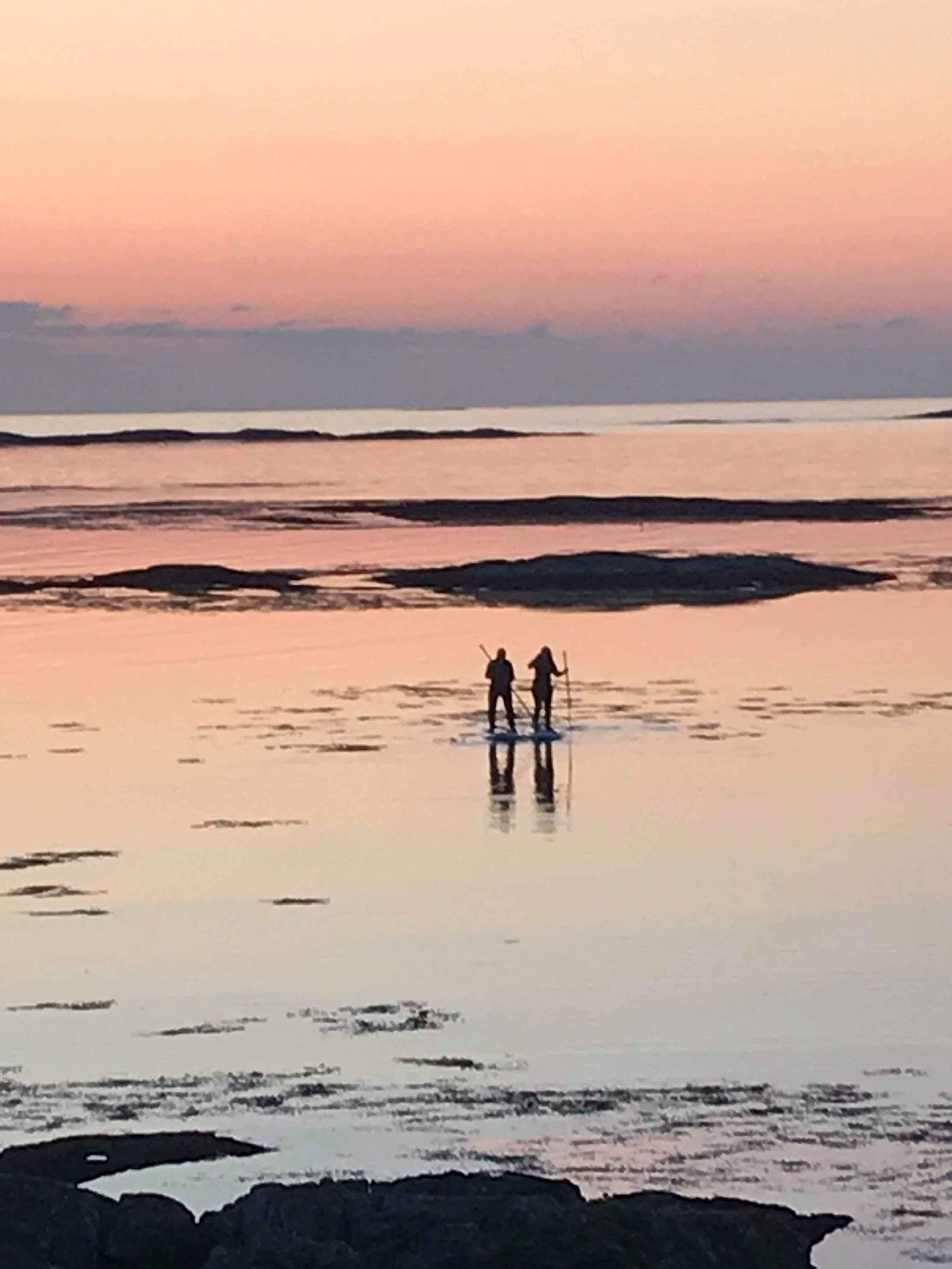 SUP i solnedgang Galleribilde