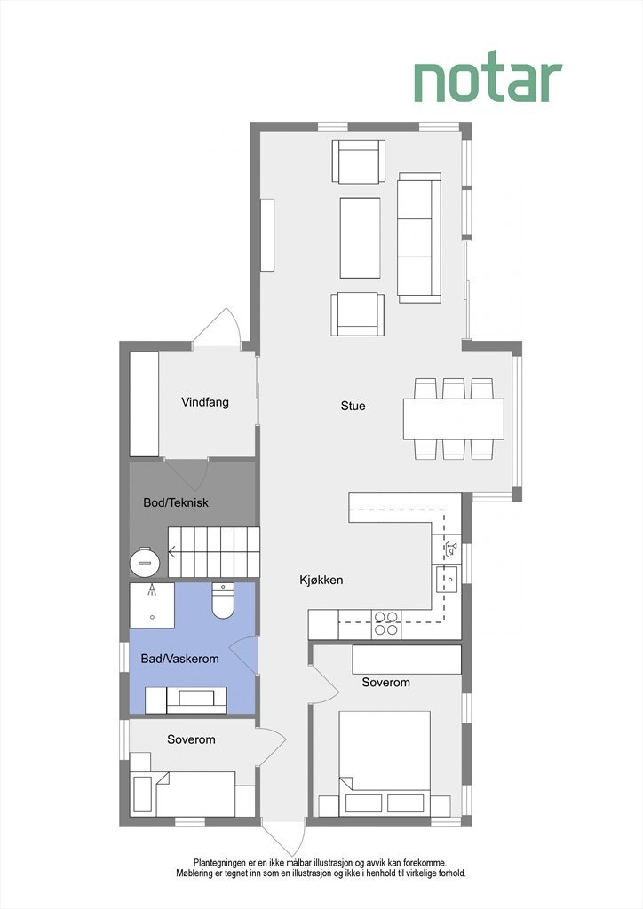 Plantegning 2D - 1. etasje Galleribilde