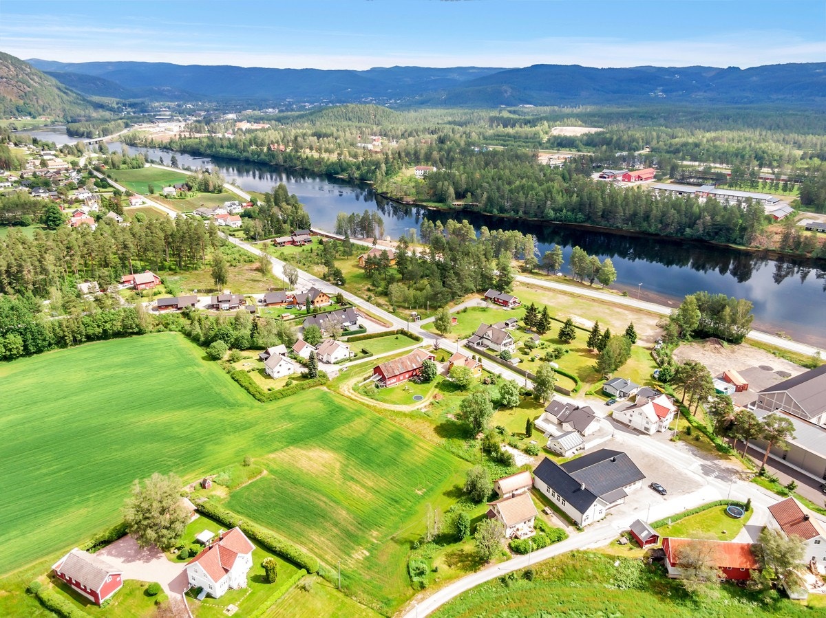 Dronebilde over området Galleribilde