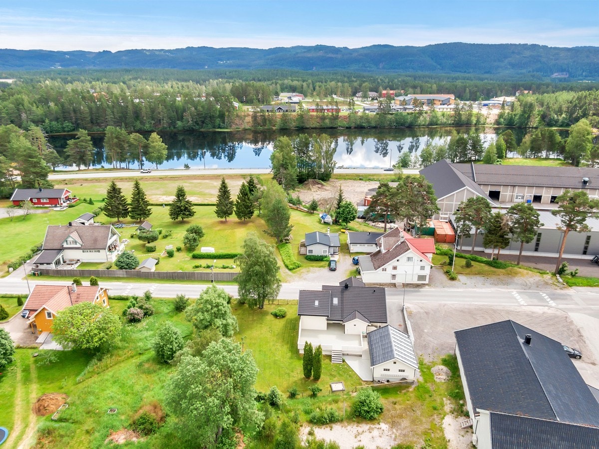 Dronebilde over området Galleribilde