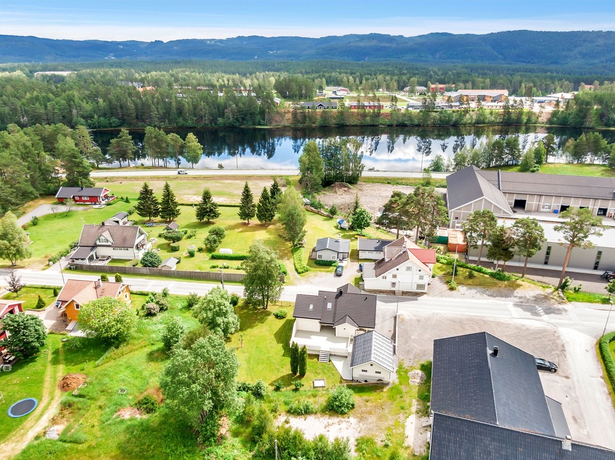 Dronebilde over området Galleribilde