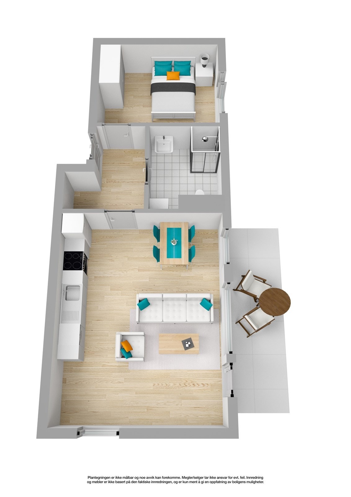 3D plantegning Galleribilde