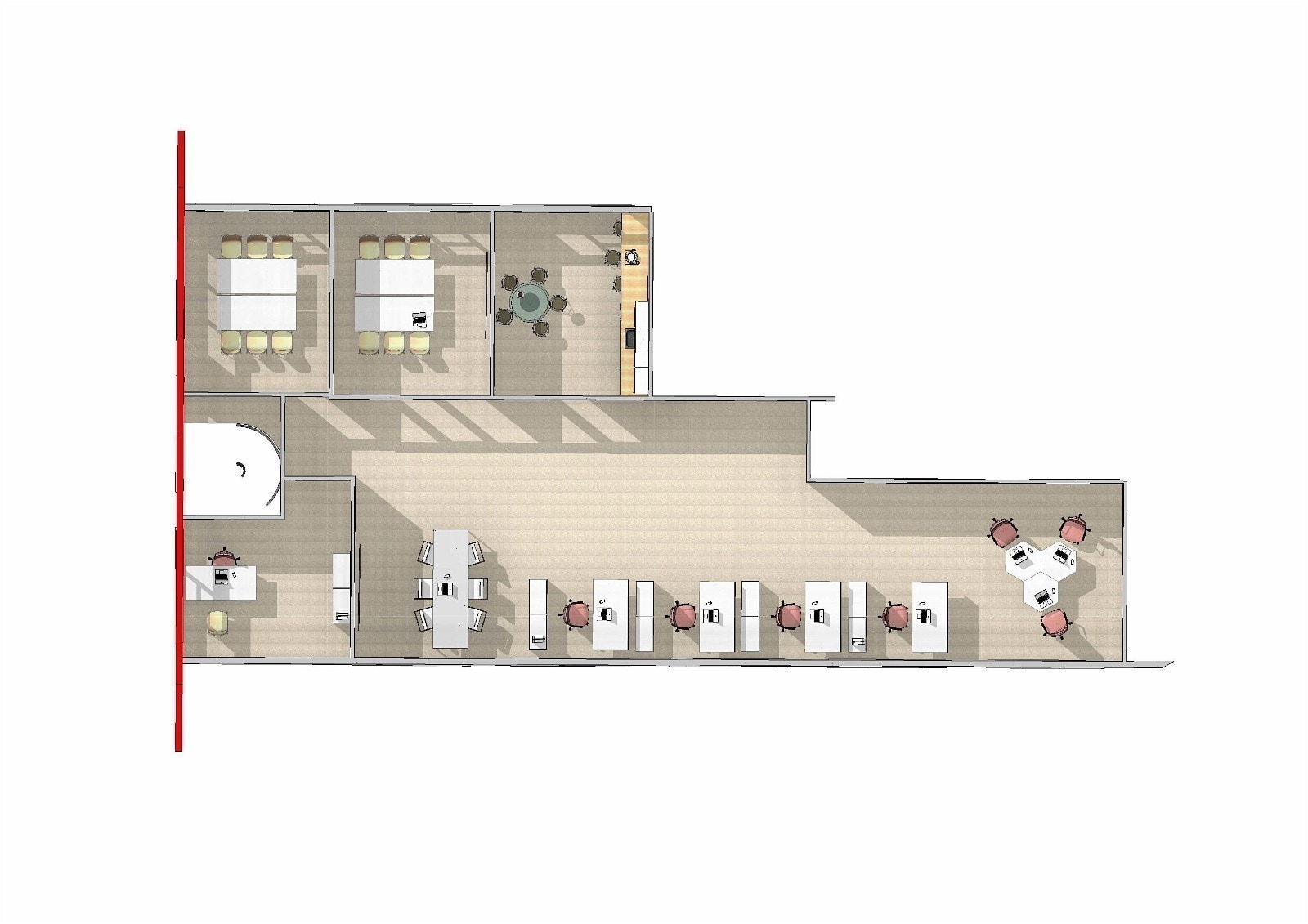 Forslag til innredning 2 etg. 188 m2. Galleribilde