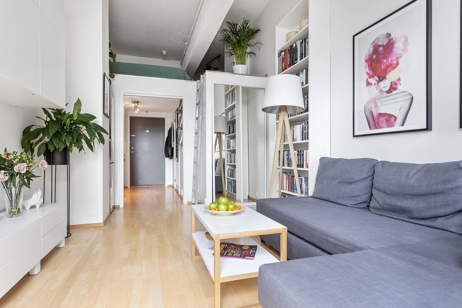 Smart hemsløsning fungerer utmerket som soverom | Oppbevaring i tilhørende garderobe Galleribilde