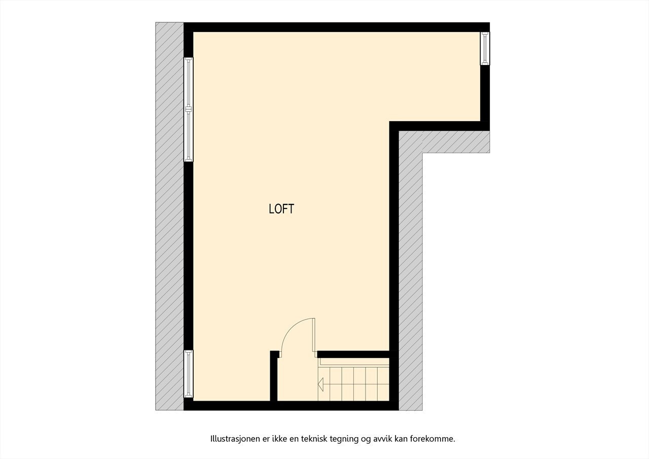 Plantegning loft Galleribilde