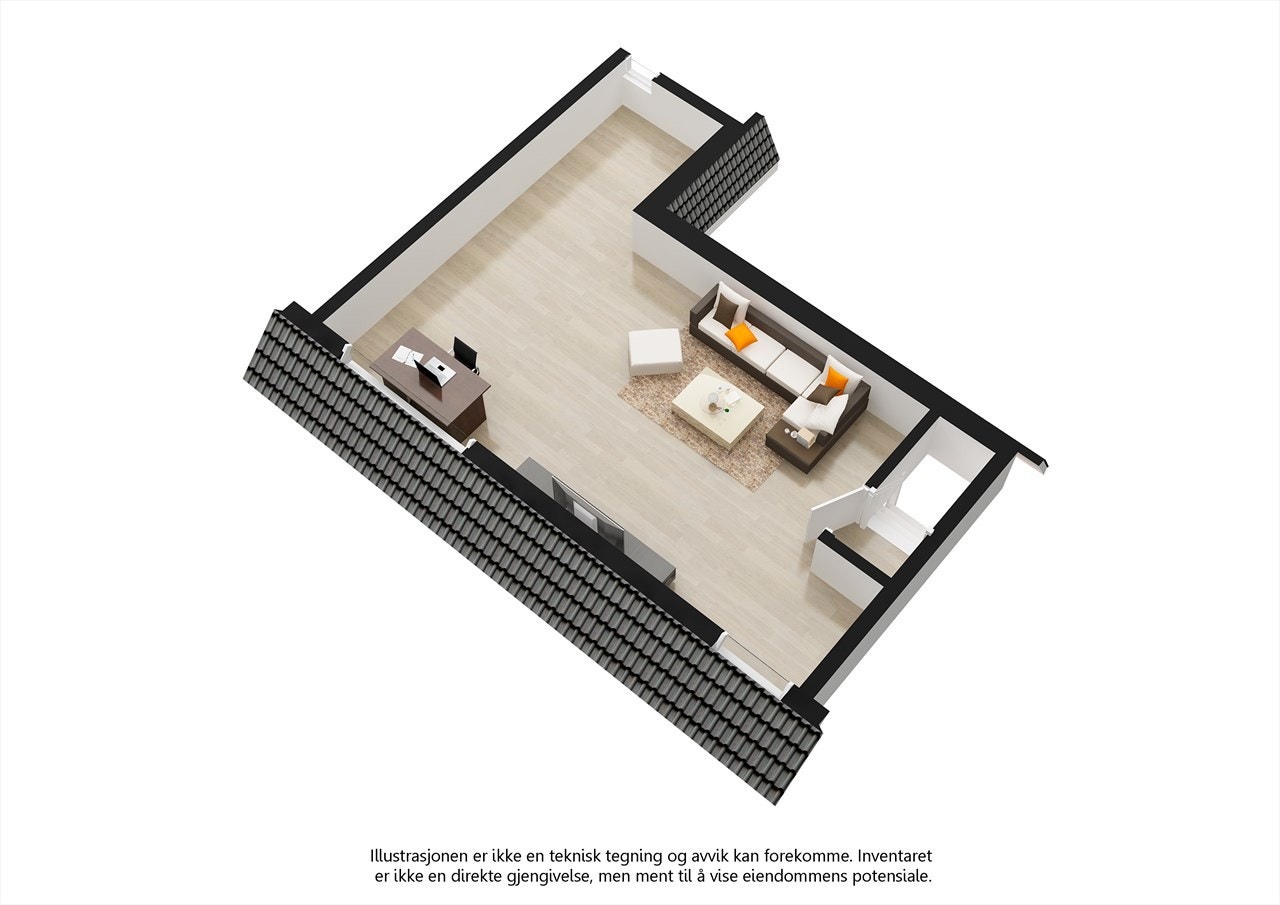 Plantegning av loftet (bildet er ment som en illustrasjon) Galleribilde
