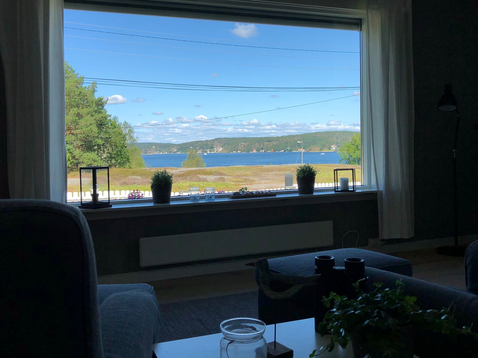 Utsikt fra stue mot Vrengensundet Galleribilde