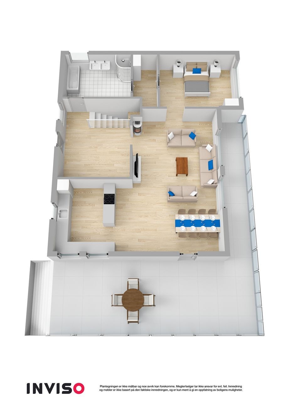 3D plan hovedetasje Galleribilde