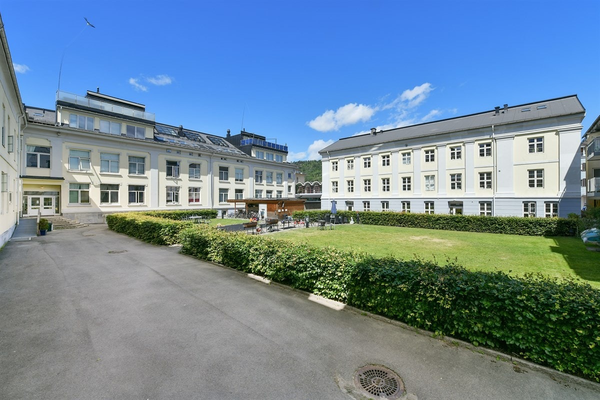 Området fremstår som et trivelig, sosialt uterom for både store og små. Galleribilde
