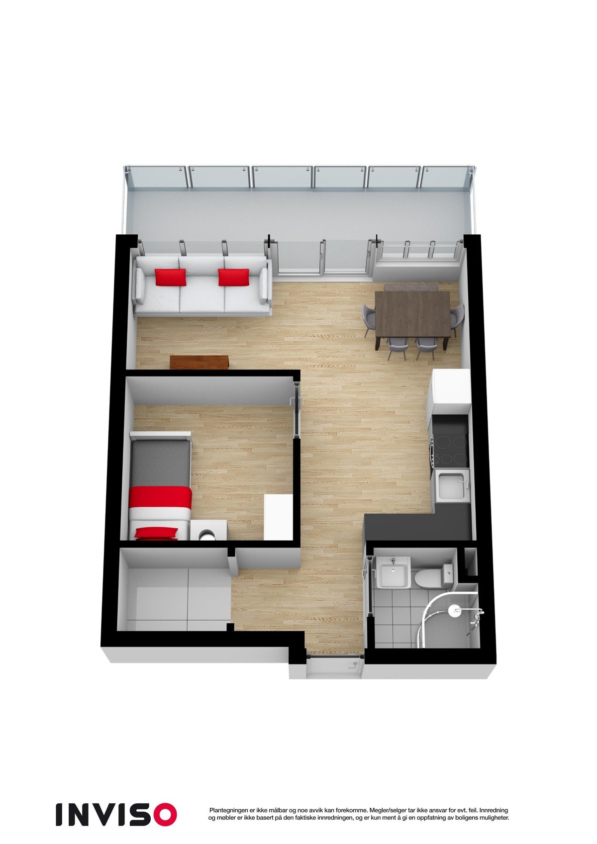 3D Plantegning Galleribilde