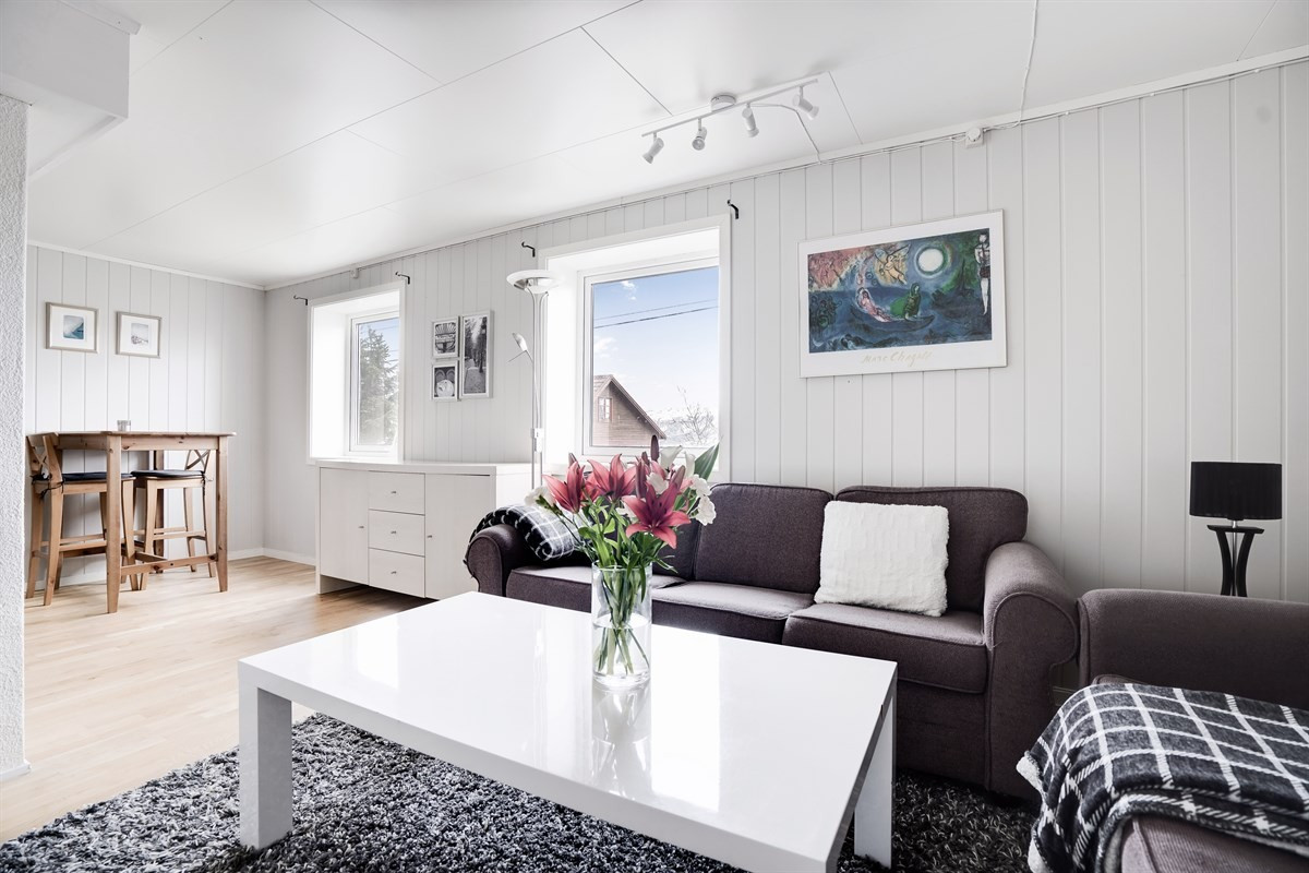 Lys og trivelig stue
