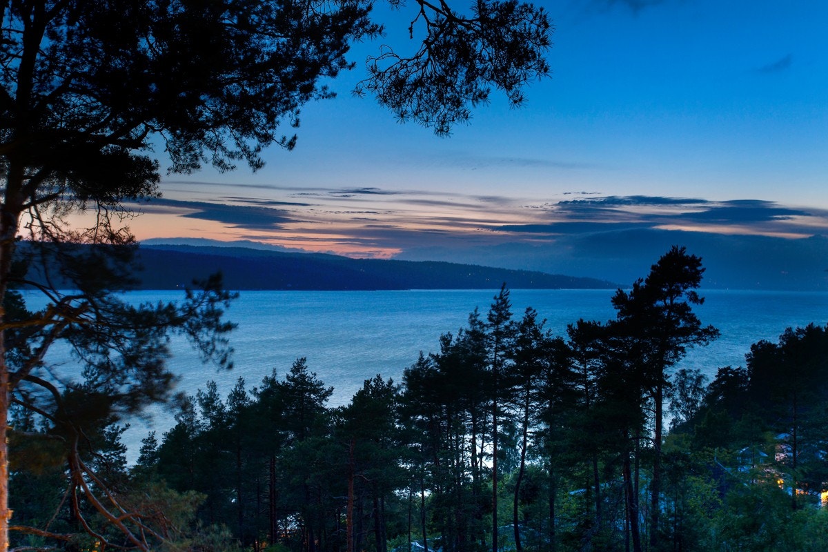 Utsikt på kvelden. Galleribilde