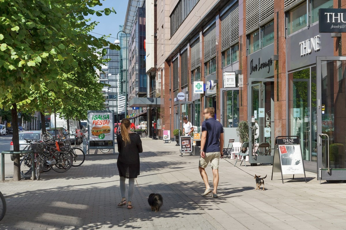 Karenlyst allé med gode shoppingmuligheter. Galleribilde