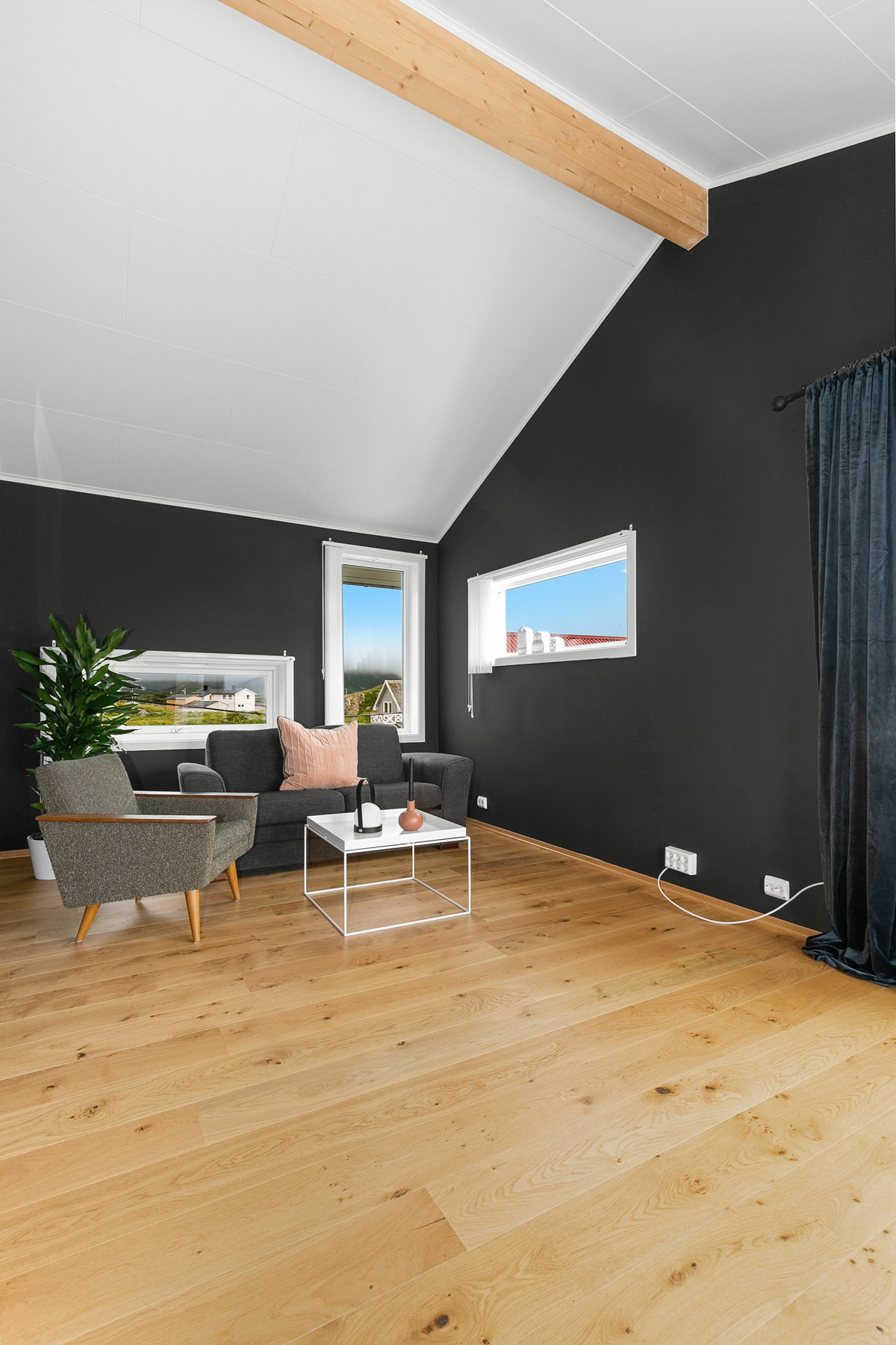 Høyde i taket på loft bidrar til god romfølelse