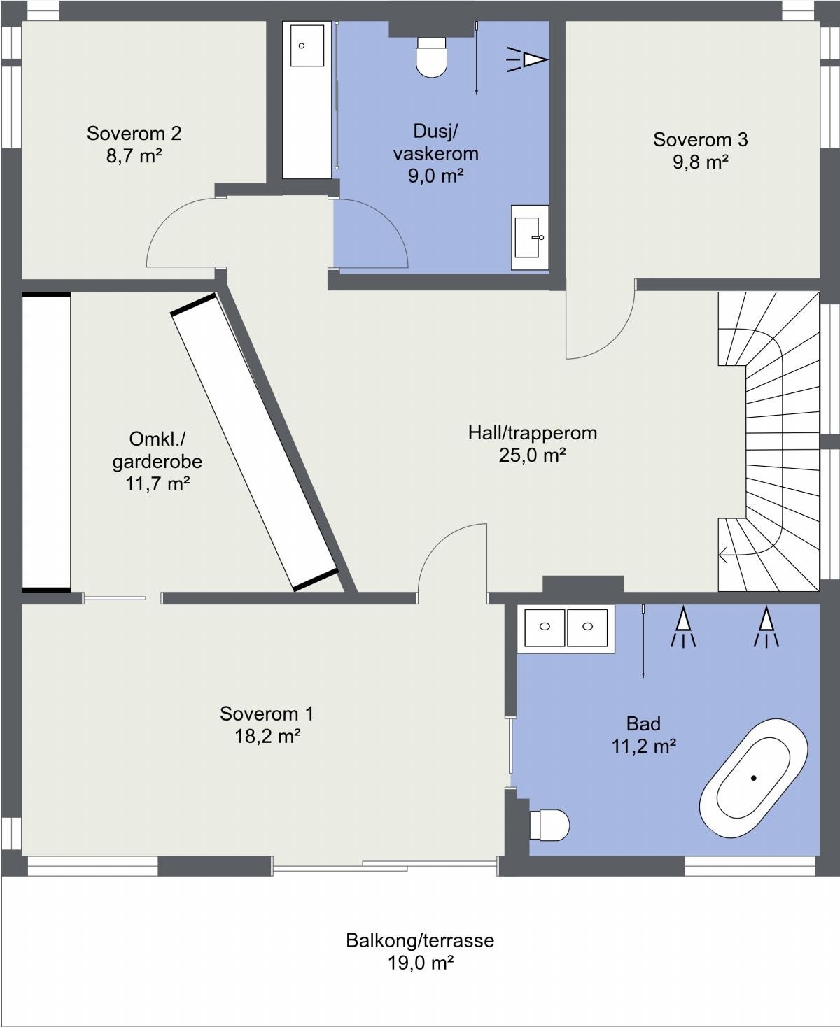 Plantegning 1.etasje. Galleribilde