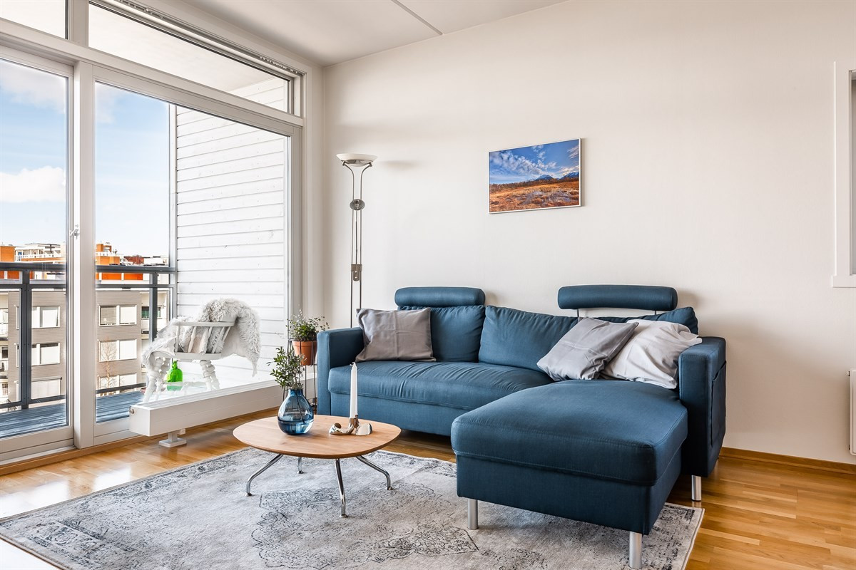 Flott 3-roms leilighet med balkong og garasjeplass