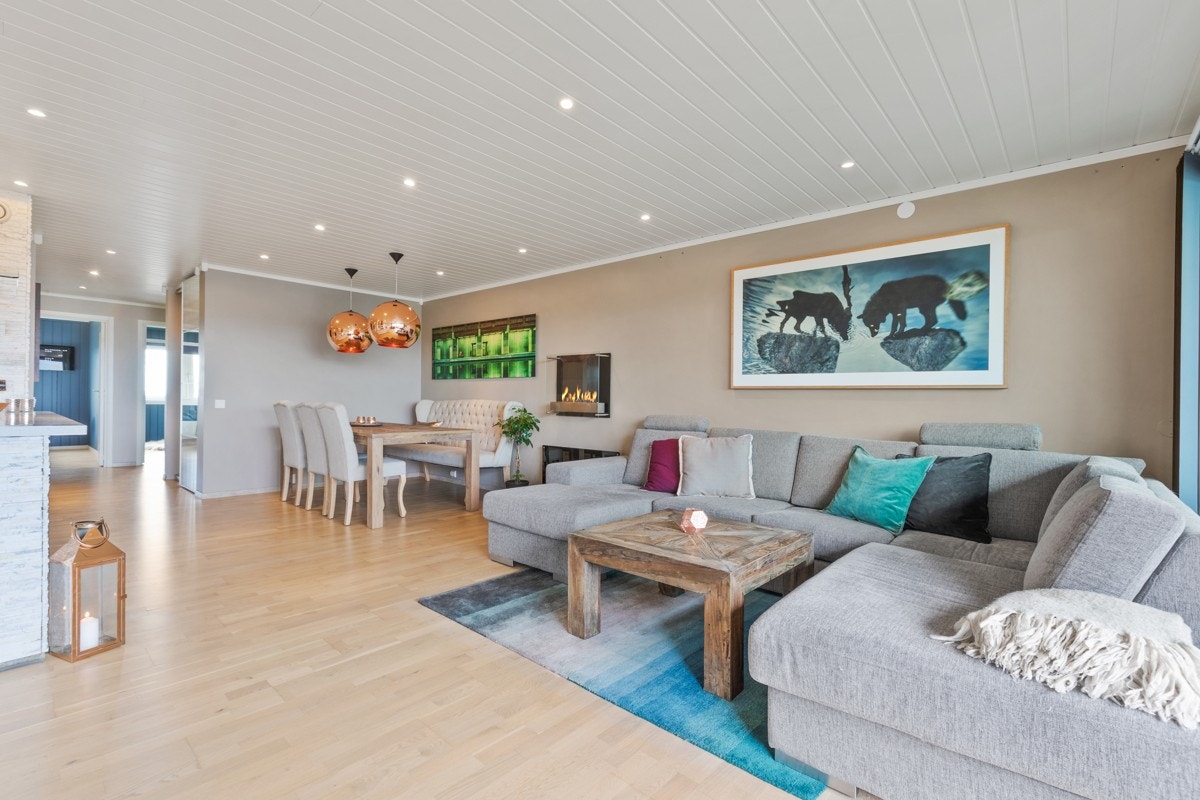 En åpen og sosial løsning mot kjøkken Galleribilde