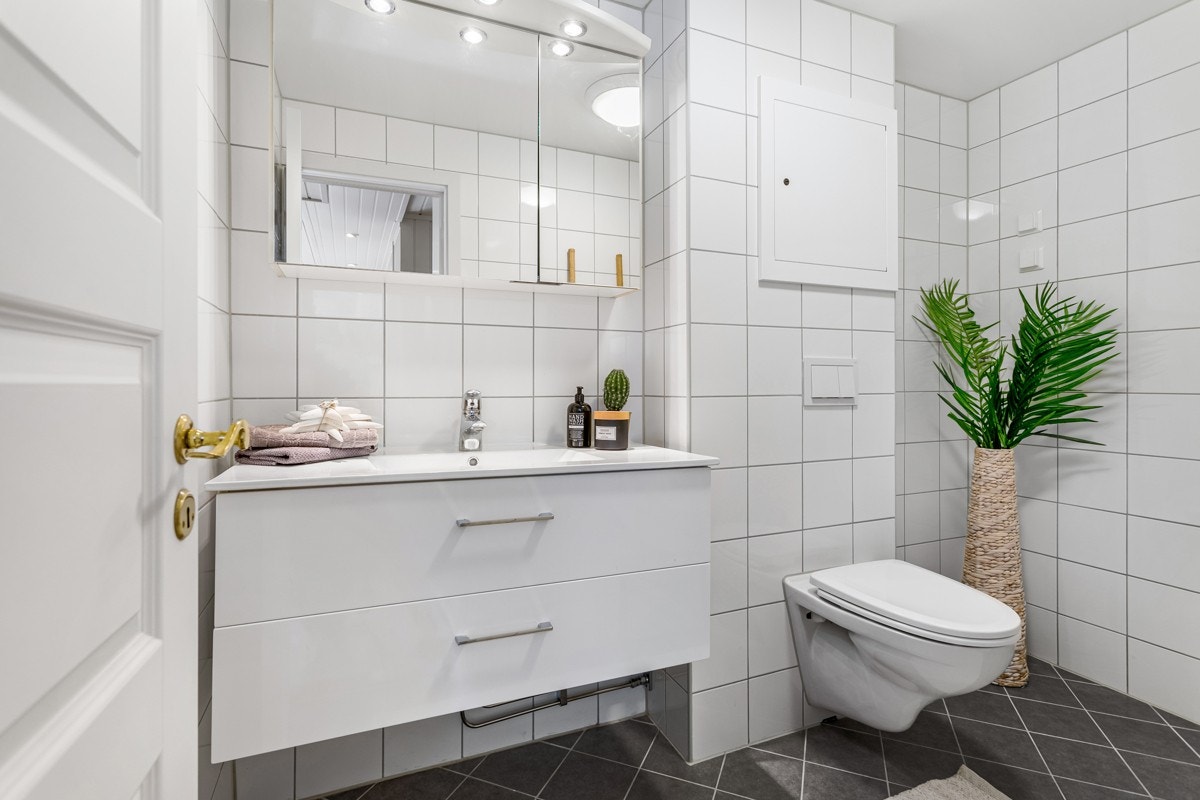 Pent flislagt bad tatt i regi av borettslaget i 2018 Galleribilde