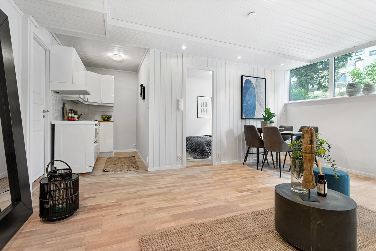 Leiligheten har en praktisk og arealeffektiv utforming Galleribilde