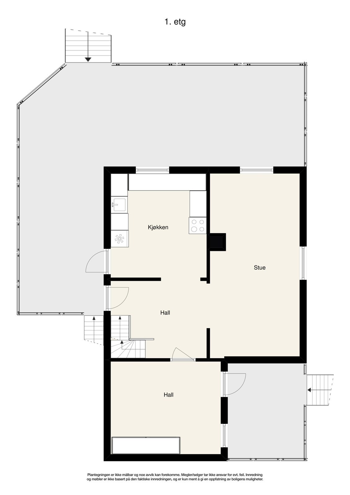 Plantegning 1. etg. Galleribilde