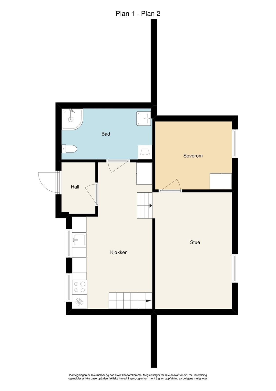 Plantegning 1 & 2 Galleribilde
