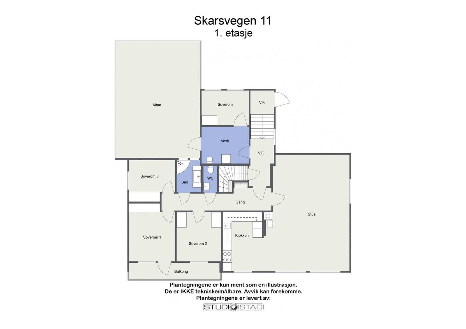 Plantegning hovedetasje Galleribilde