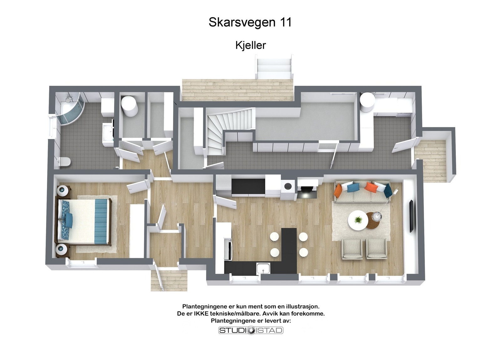 Plantegning underetasje Galleribilde