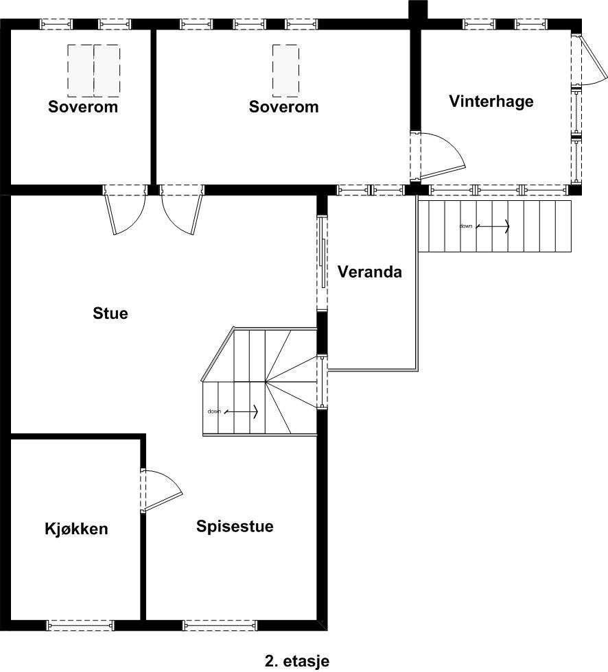 Planskisse 2. etg. Galleribilde