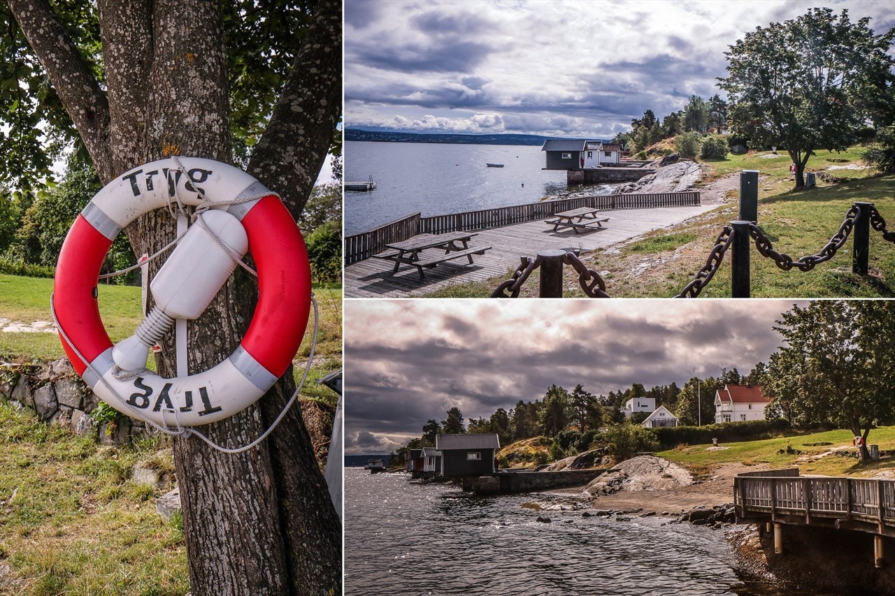 Badeplass på Oksval. Galleribilde