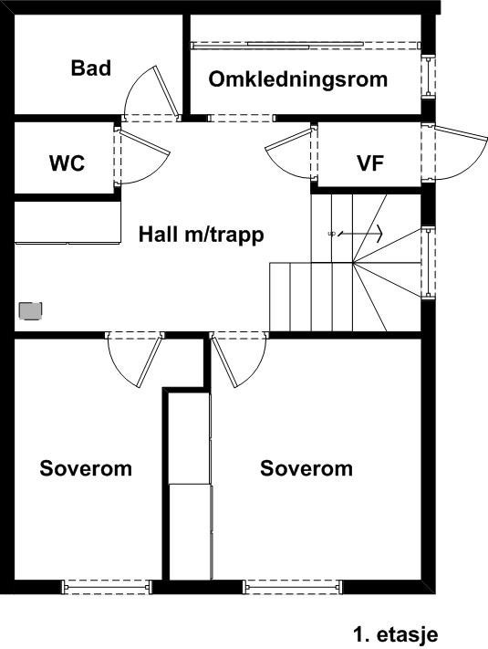 Planskisse 1. etg. Galleribilde