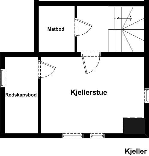 Planskisse kjeller Galleribilde