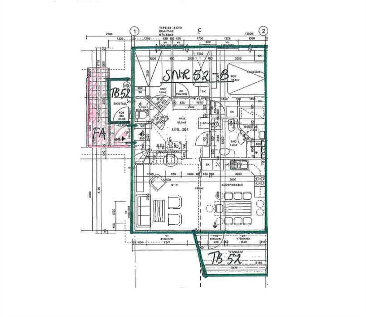 Plantegning 2. etasje Galleribilde