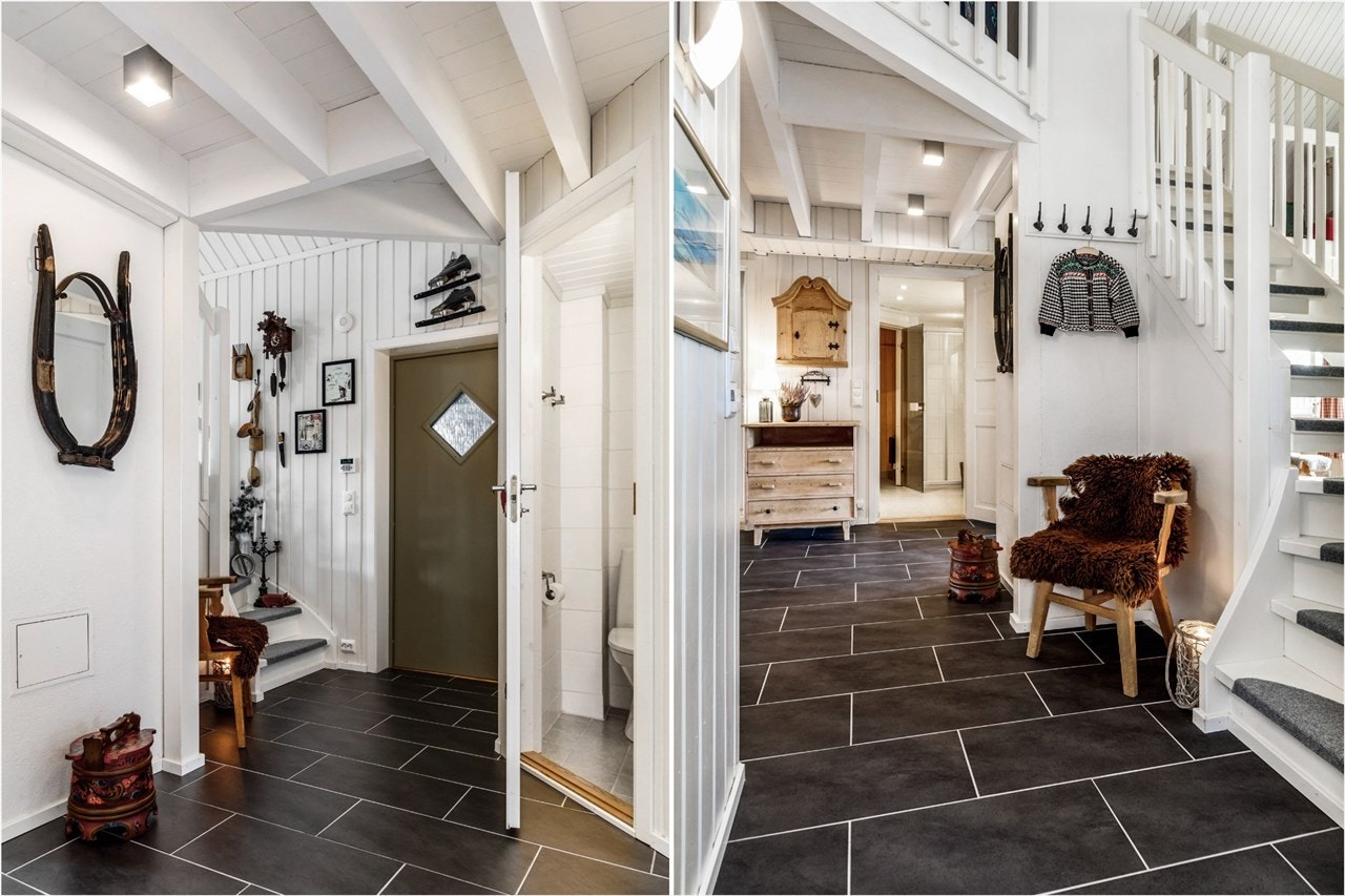 Hyggelig entré som gir en varm velkomst inn i hytta! Galleribilde