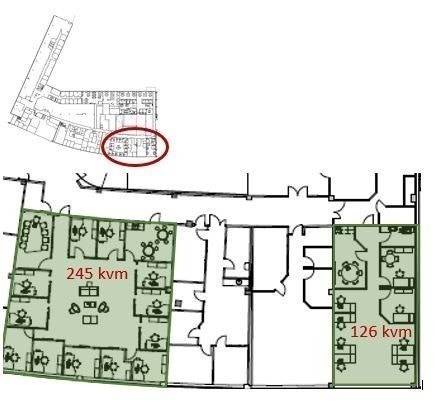 To ledige kontorer ut mot sør Galleribilde