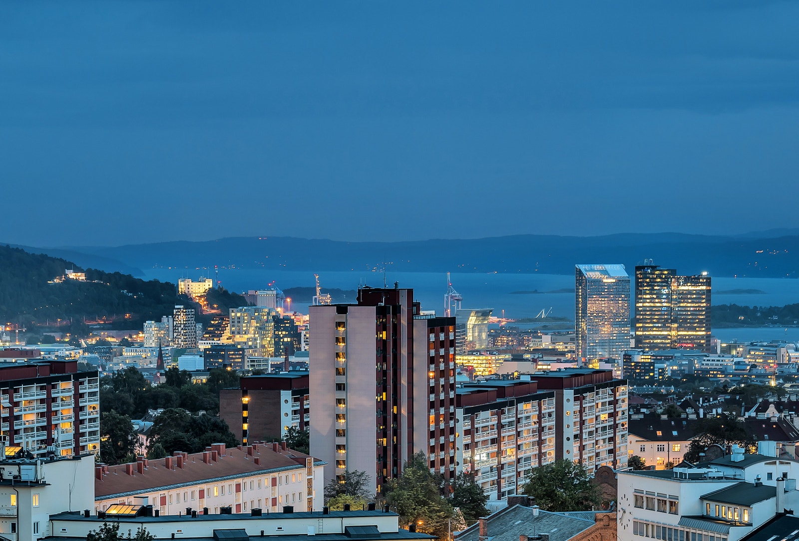 Du ser store deler av Oslo fra taket Galleribilde