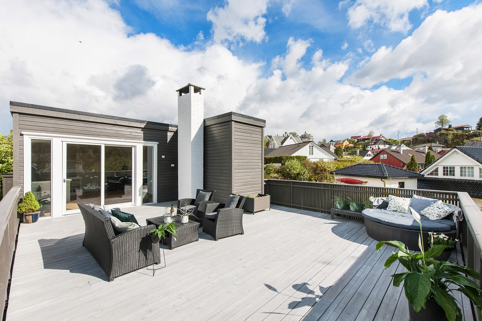 Fantastisk takterrasse med flotte solforhold Galleribilde
