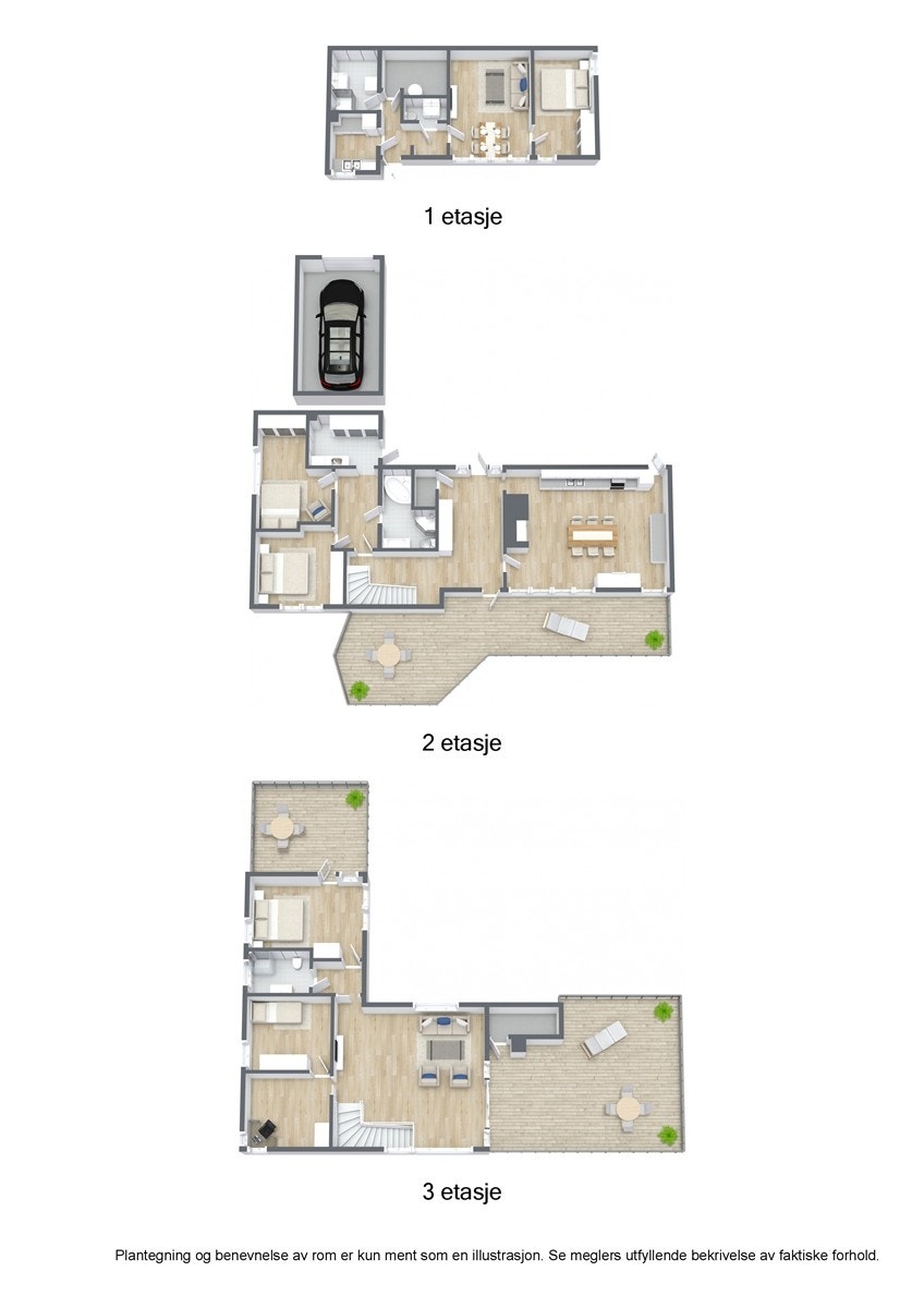 Plantegning 3D Galleribilde