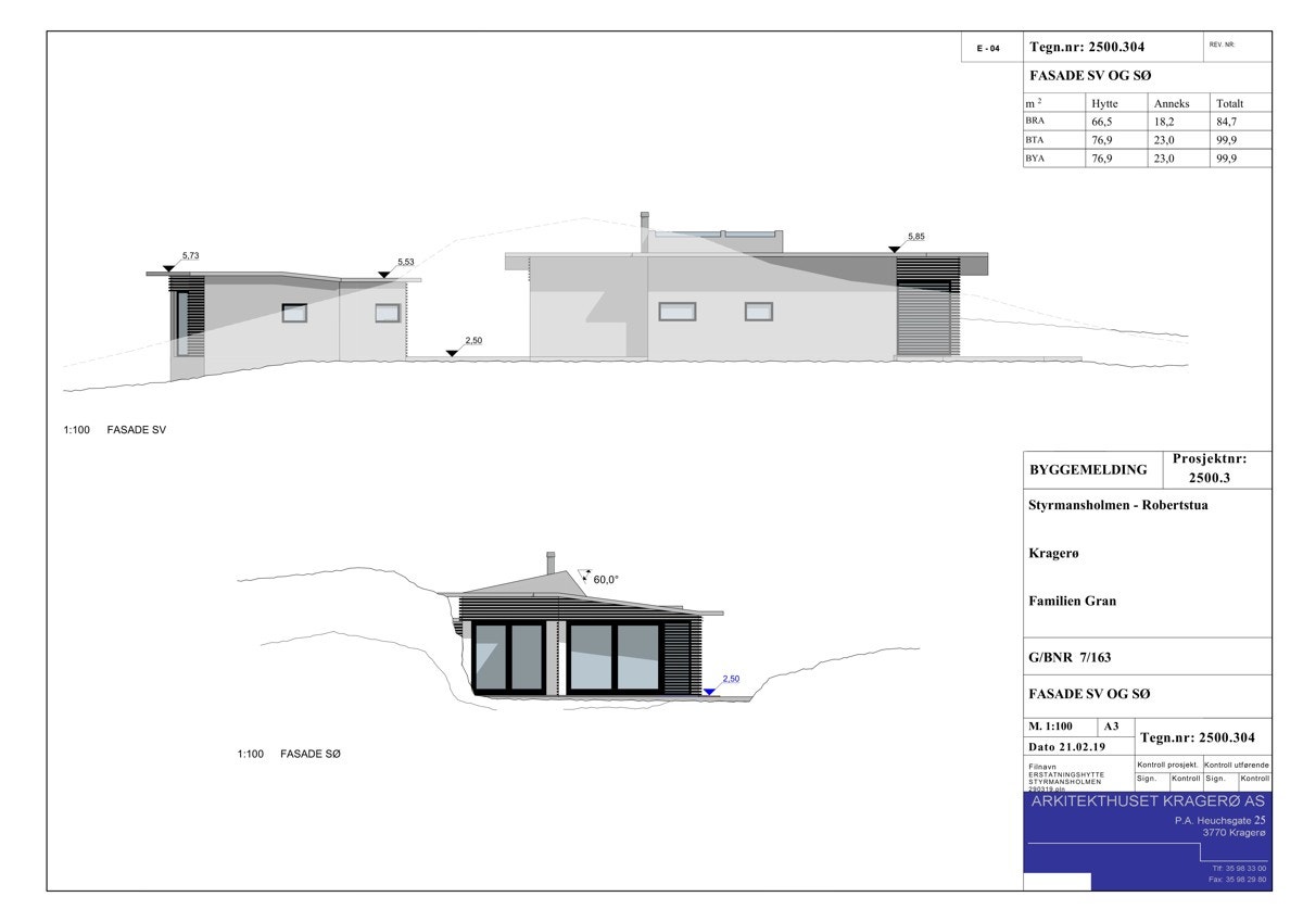 4. Fasade SV og SØ Galleribilde