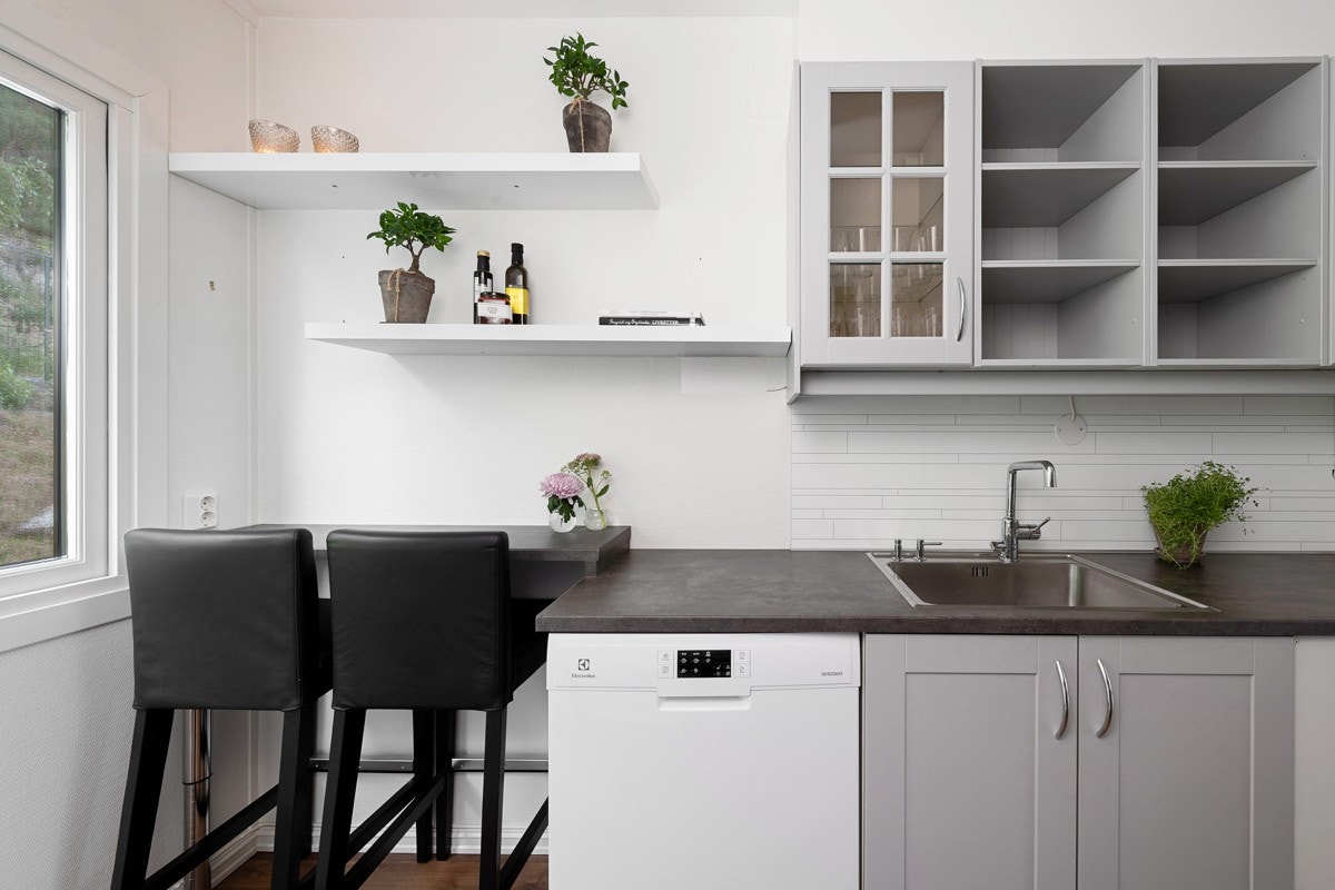 En smart barløsning med rom for to sitteplasser. Galleribilde