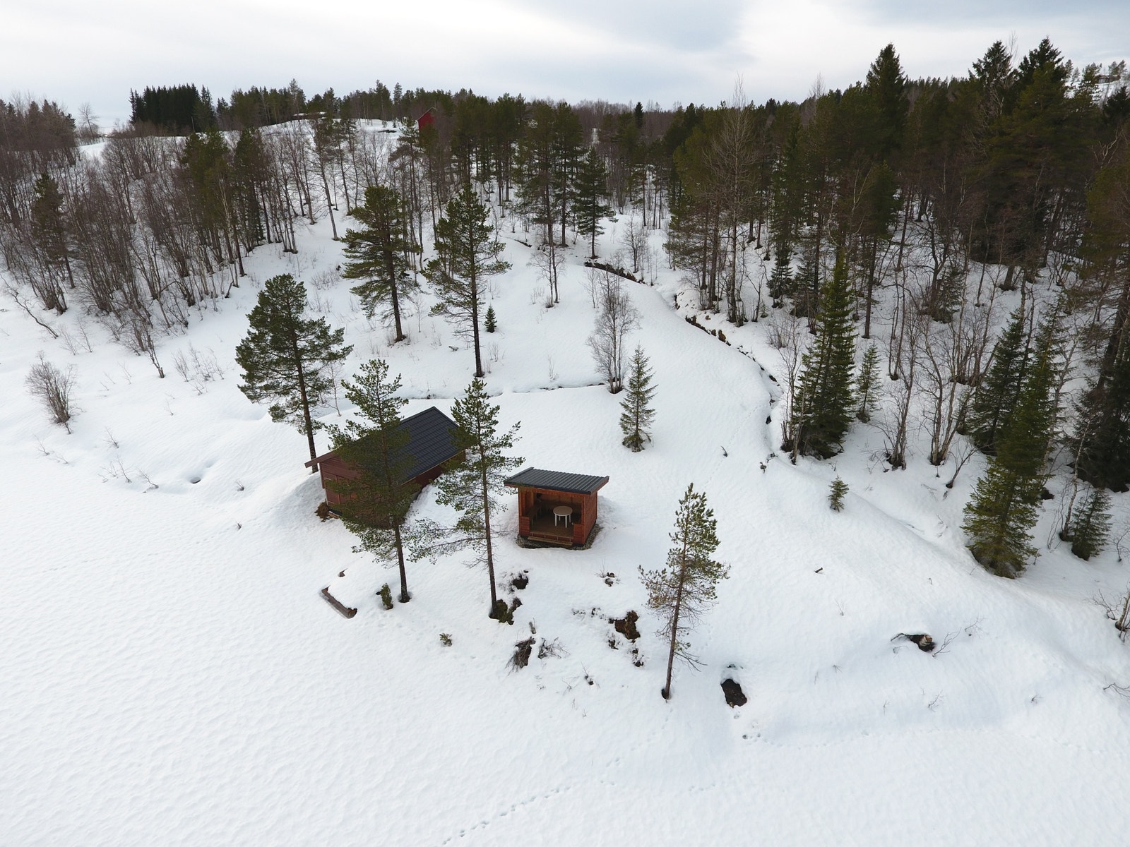 Gapahuk ved langvatnet Galleribilde