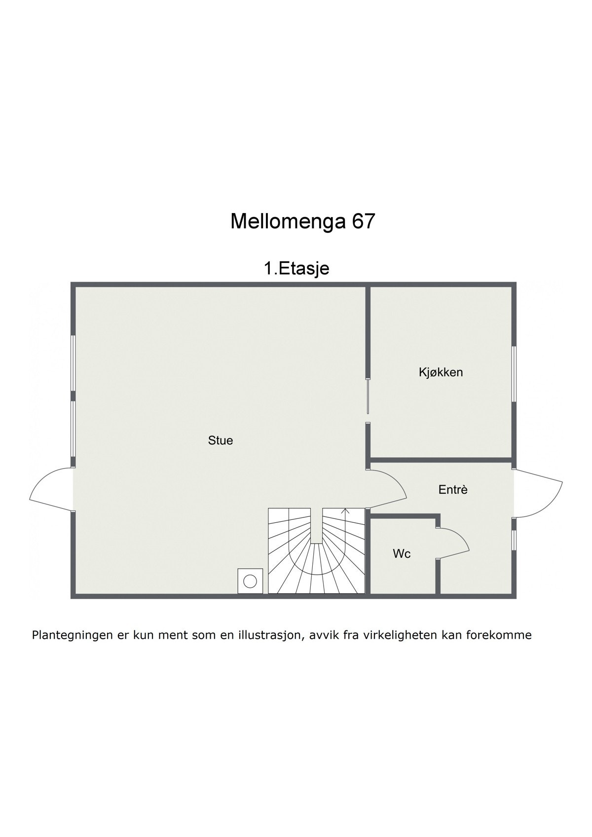 Plantegning første etasje. Galleribilde
