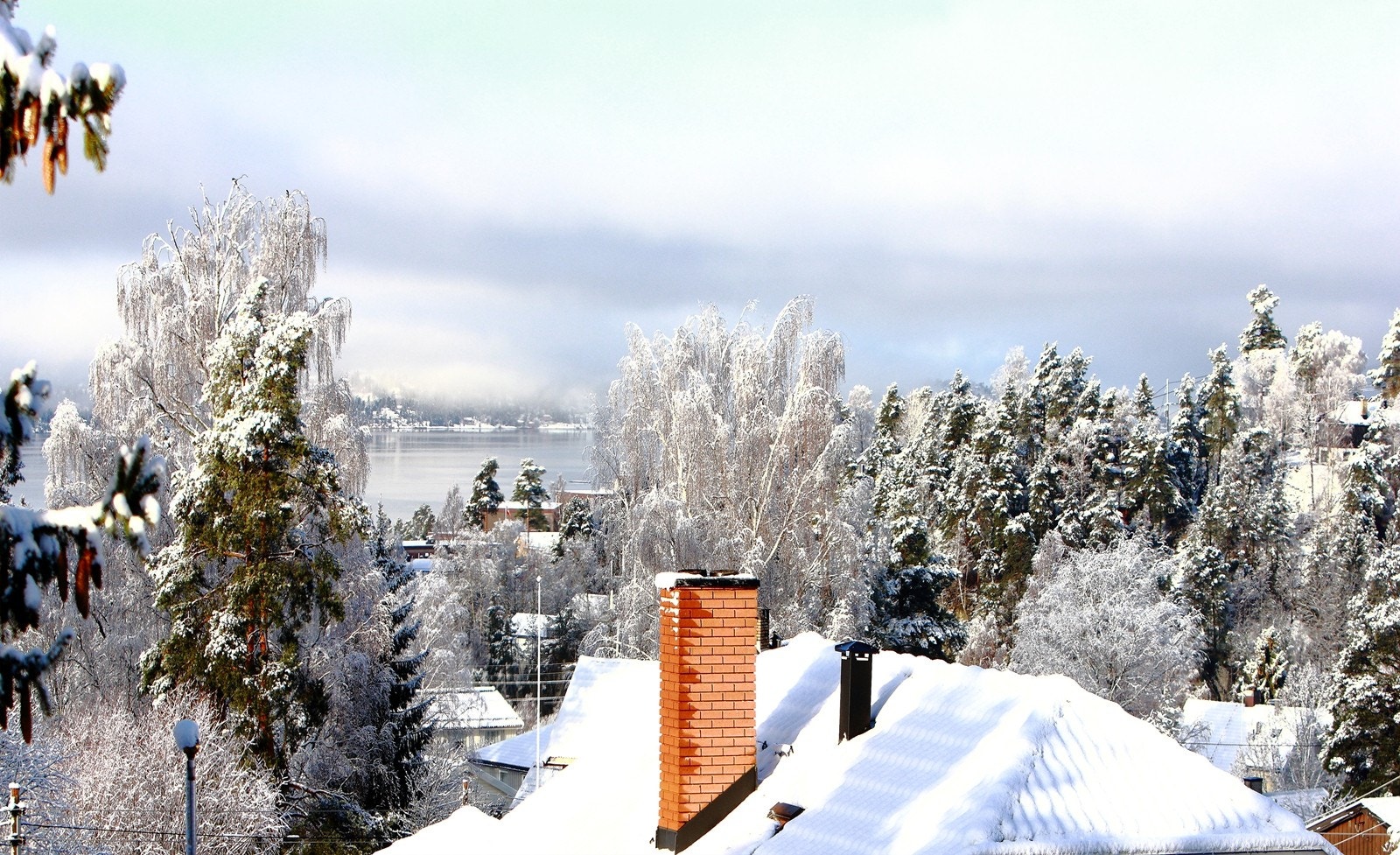 Utsikt vinter Galleribilde