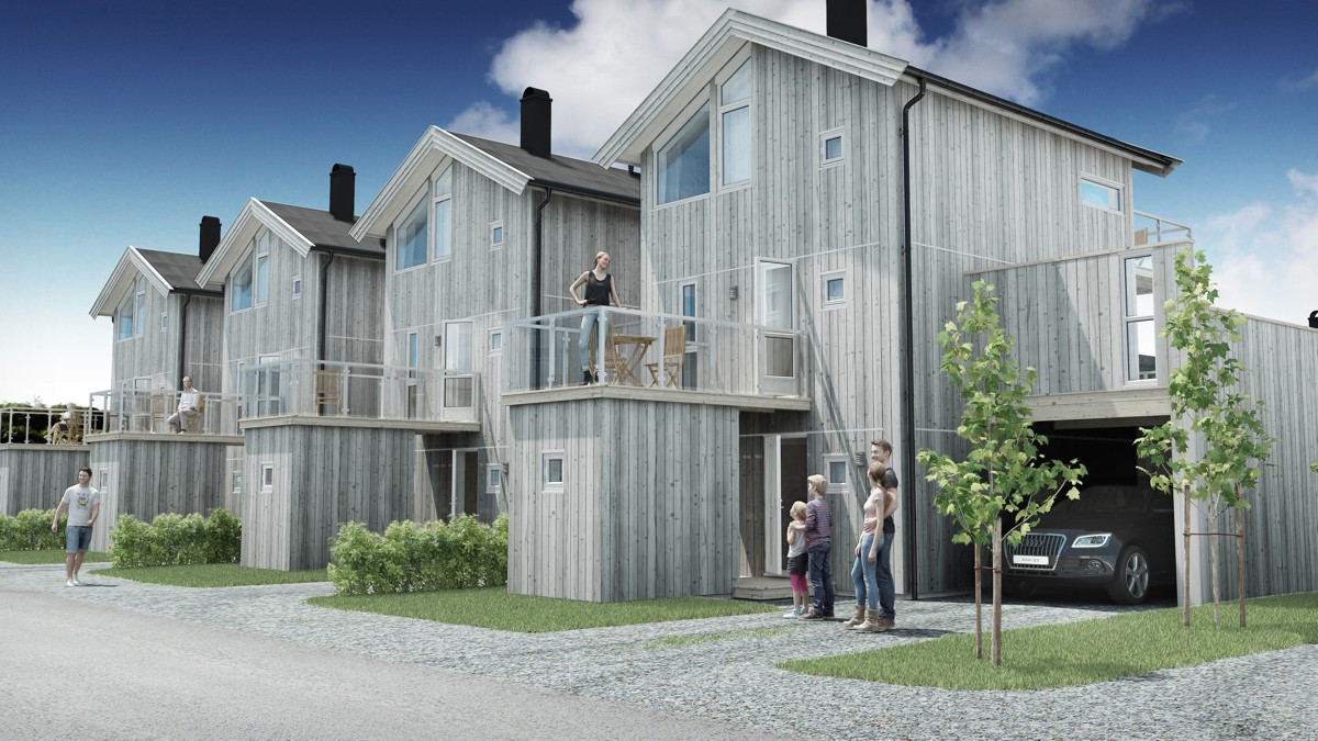 Håjahyttene strekker seg over 3 plan og har utsikt mot Håja i nord