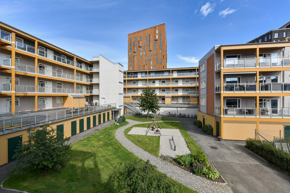 Lekeplass på fellesområdet. Galleribilde
