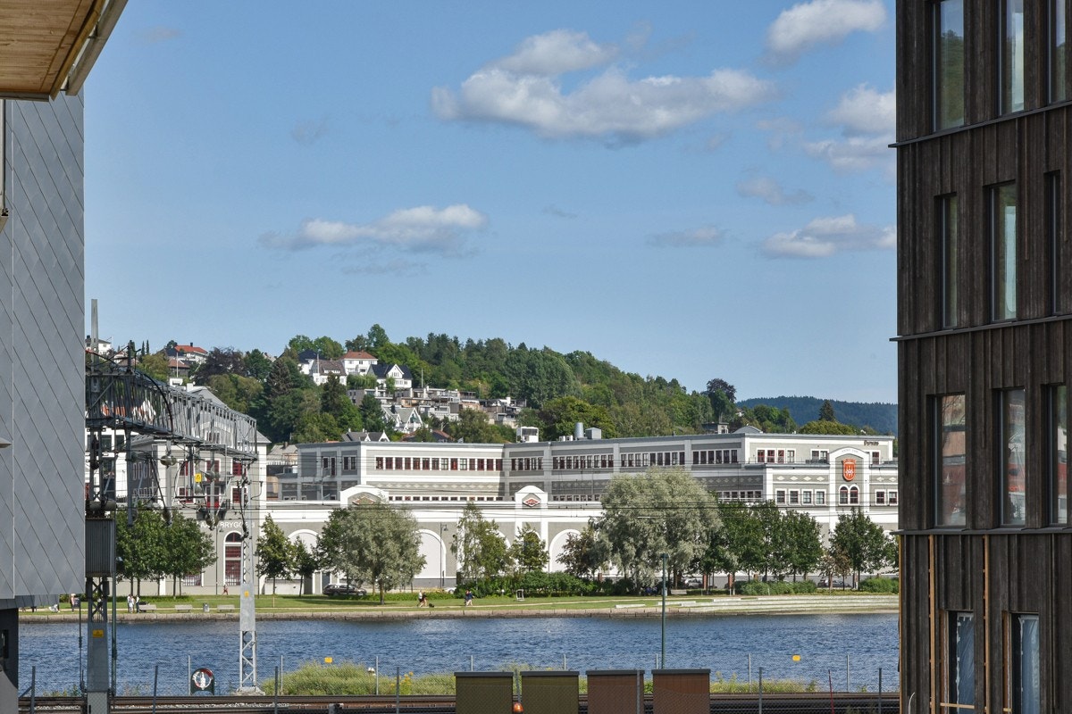 Fin utsikt til elven. Galleribilde